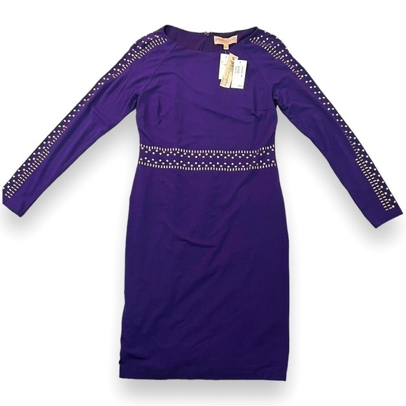 Philosophy Dresses & Skirts - PHILOSOPHY Purple Fitted Dress with Stud Accents, Size Medium- New With Tags!